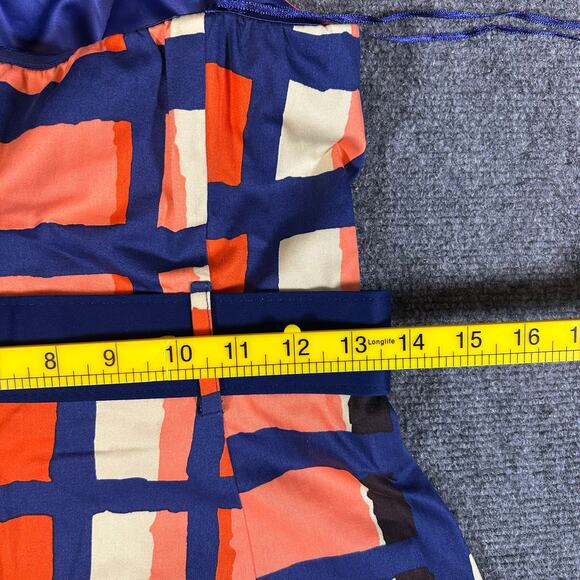 Jessica Simpson Multi Color‎ Belted Stretch Cotton Halter Dress Size 6 - Picture 4 of 7